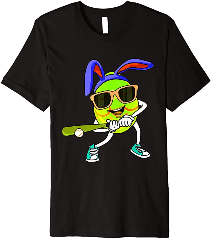 Toddler Boys Easter Bunny Baseball Pitcher Outfit Kids Teens Premium T-Shirt