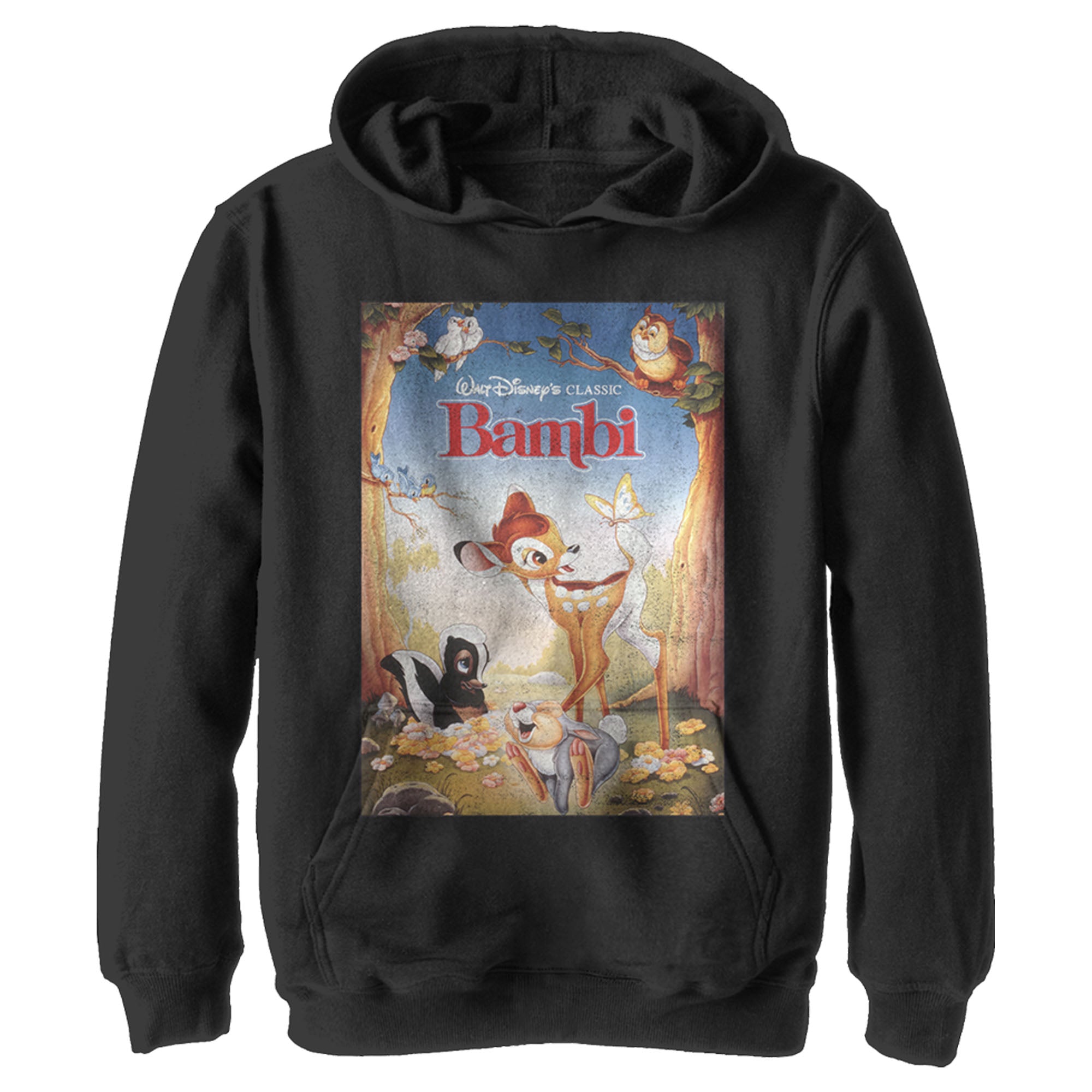 Boy’S Bambi Movie Cover Title Poster Pull Over Hoodie