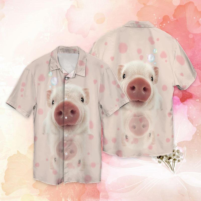 Pig Lovely For Men And Women Graphic Print Short Sleeve Hawaii Casual Shirt Ha23766