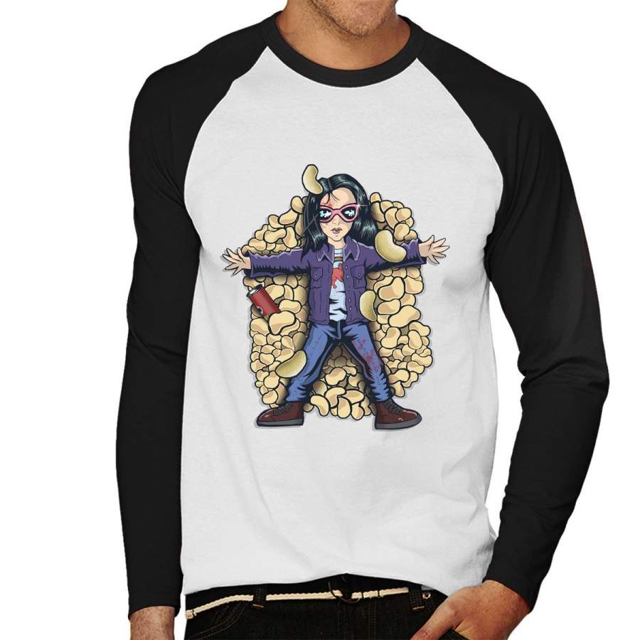 American Mutie Laura Logan X Men Men’s Baseball Long Sleeved T-Shirt