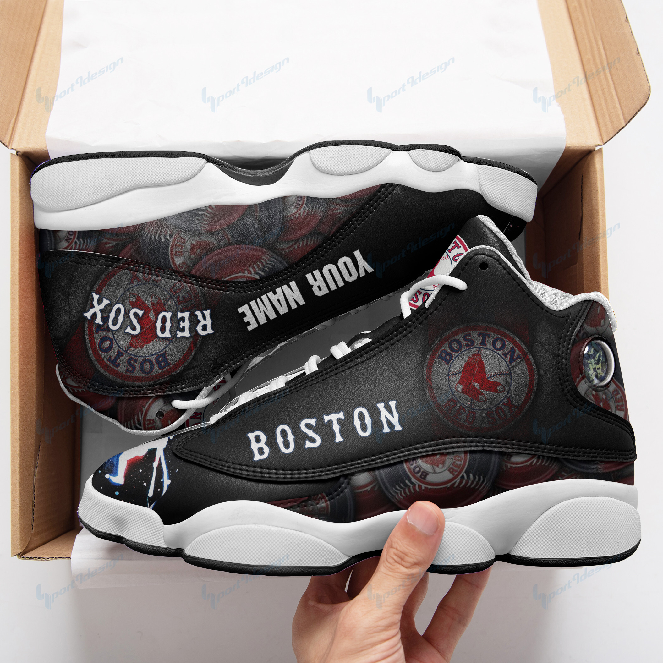 Boston Red Sox Personalized Ajd13 Sneakers Bg07