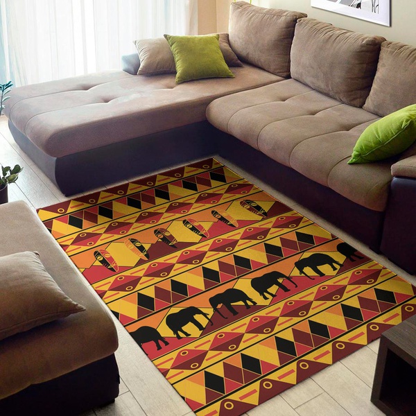 Sunset African Tribal Pattern Print Area Rug