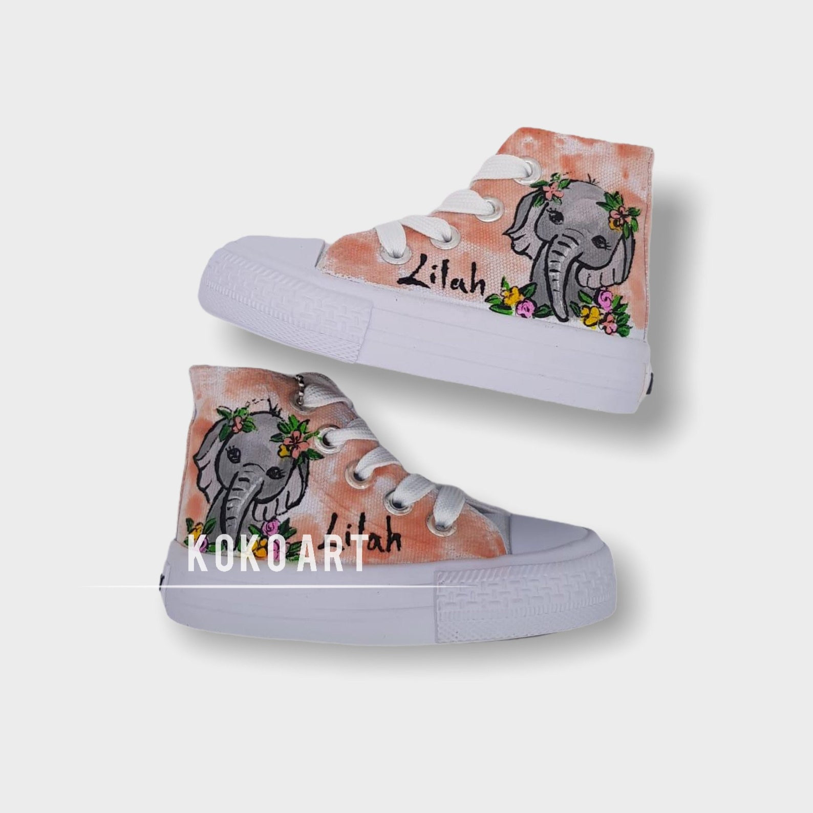 Elephants High Top Shoes