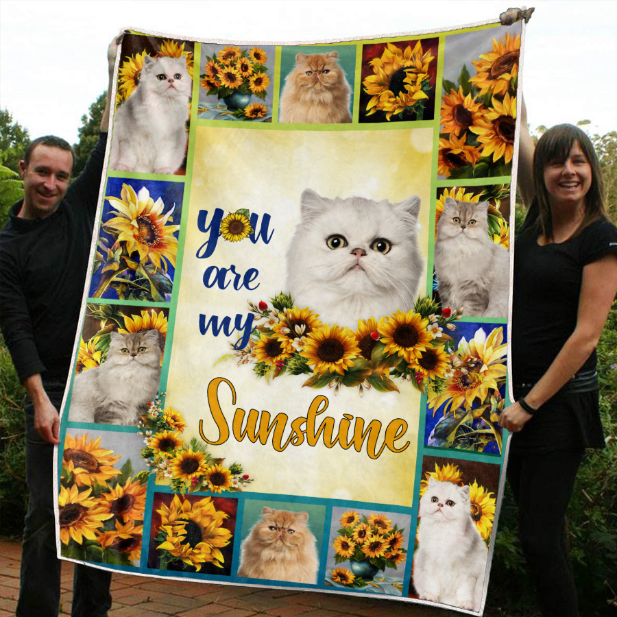 Persian Cat You Are My Sunshine Blanket Cat Print Blanket Cats Gifts Design