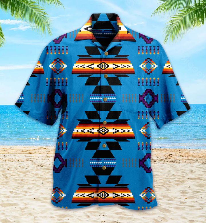 Turquoise Native American Blue Hawaii Shirt Ha57578