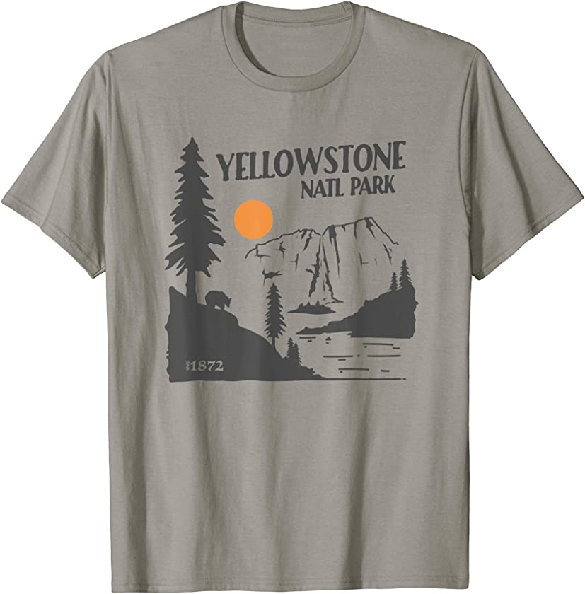 Yellowstone National Park Vintage Mens Womens Souvenir Gift T-Shirt