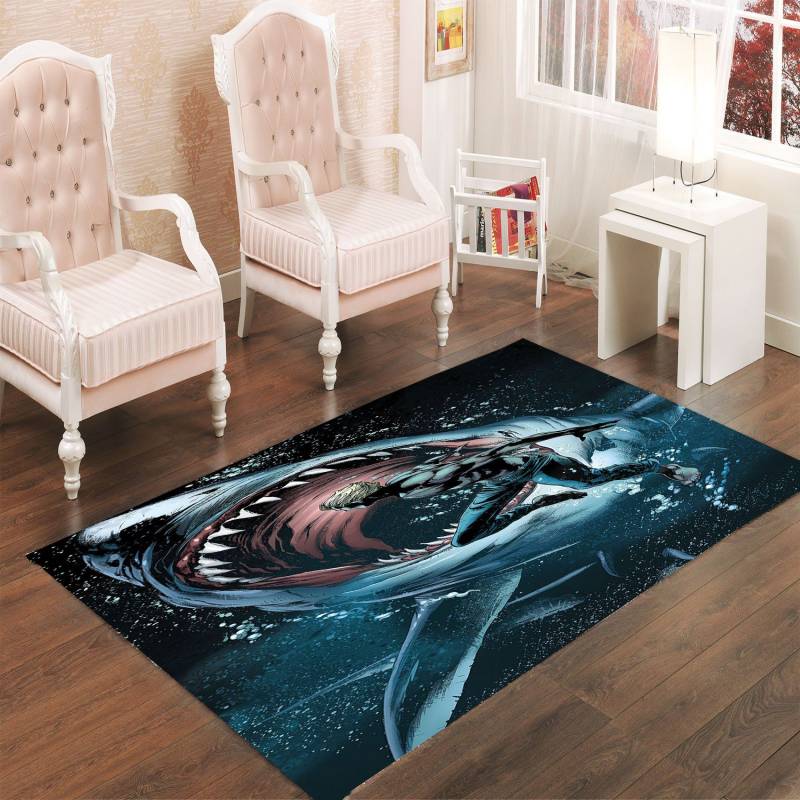 AQUAMAN SHARK LIVING ROOM CARPET RUGS