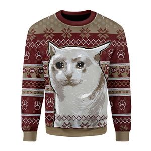 Unifinz Cat Christmas Sweater Nobiko Cat Ugly Sweater 2022