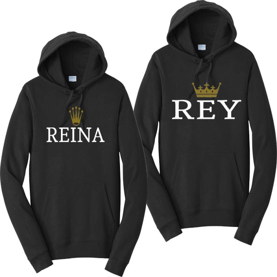 REY REINA Couples Hoodies Matching Sweatshirts