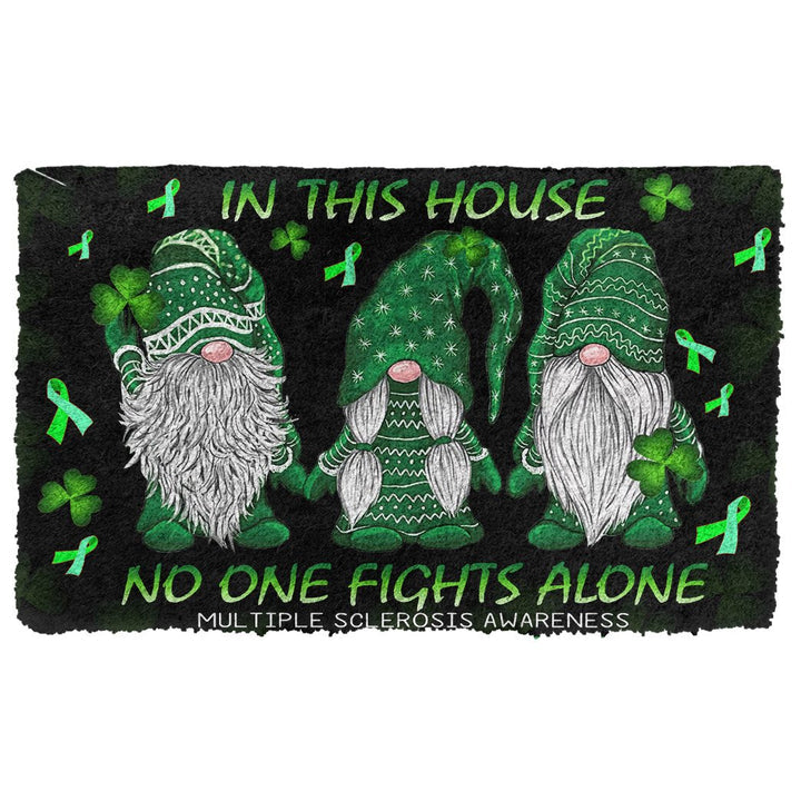 Waybackapparel  No One Fights Alone Shamrock Custom  3D Doormat