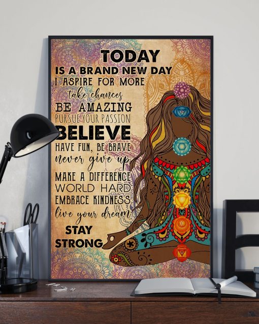 Yoga – Yoga Black Girl Stay Strong Poster