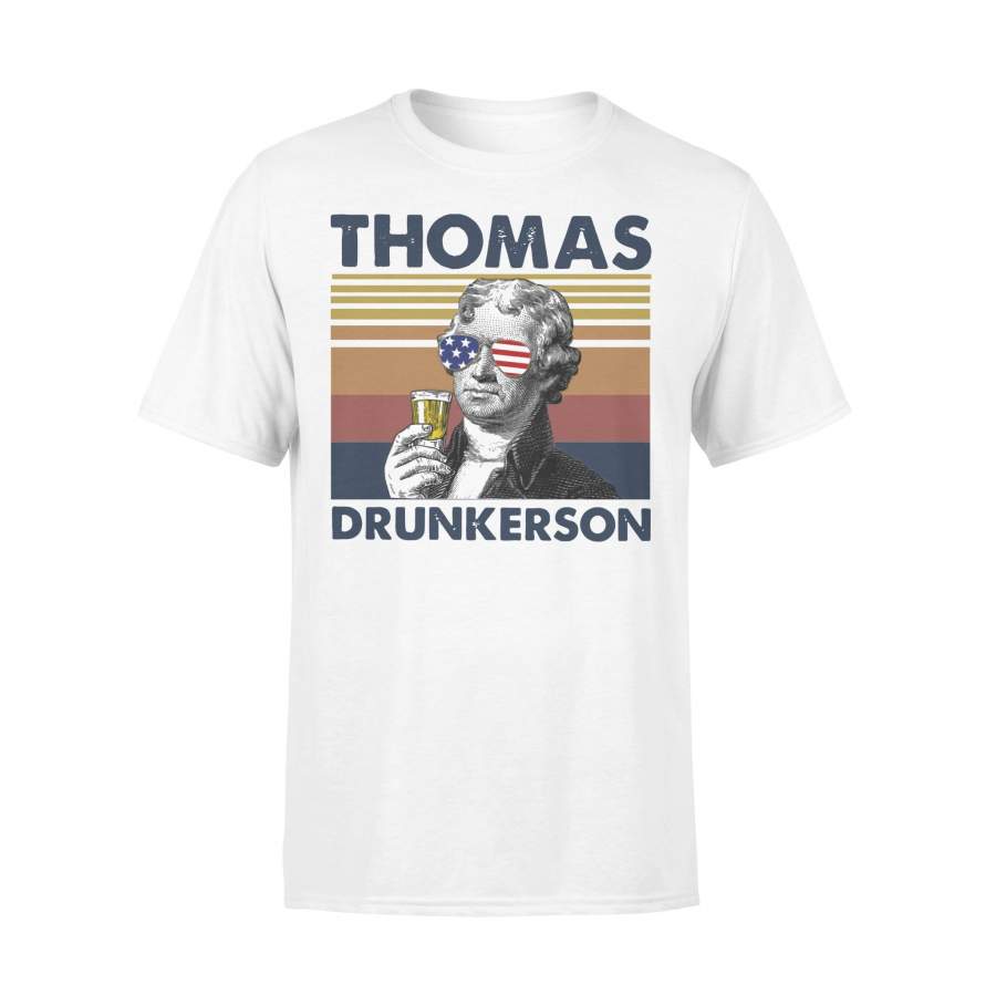 Thomas Drunkerson Drink Beer The 4Th 4Th Of July Vintage T-shirt