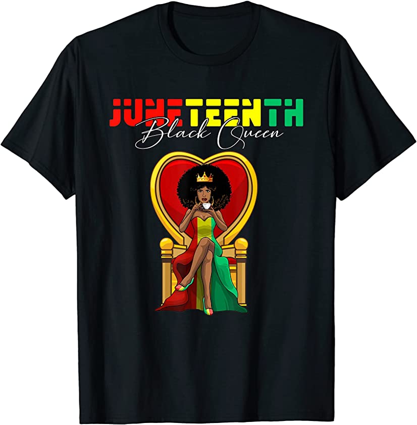 Queen Of Juneteenth – Black Girl Melanin African American T-Shirt