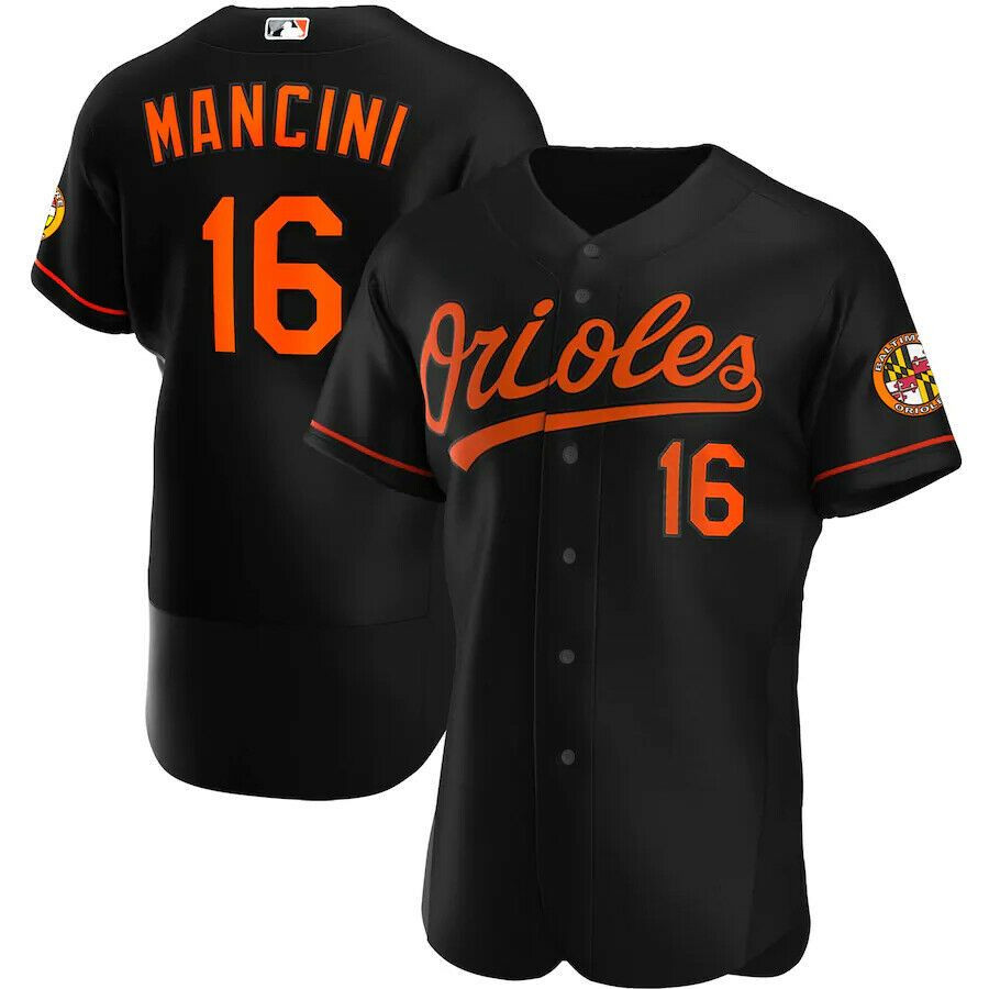 Trey Mancini #16 Baltimore Orioles Black All Over Print Baseball Jersey For Fans