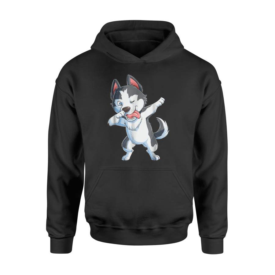 Dabbing Siberian Husky Boys Dab Dance Puppy Lover Hoodie