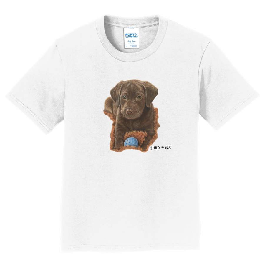 Chocolate Lab Puppy – Kids’ Unisex T-Shirt