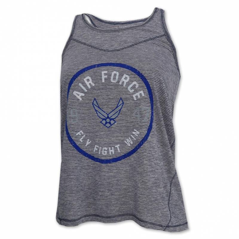 AIR FORCE LADIES FLY FIGHT WIN TIGER SLUB TANK (NAVY)