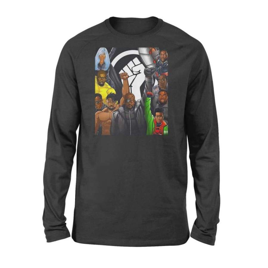 The Fist Superheroes No Justice No Peace Black Lives Matter – Standard Long Sleeve