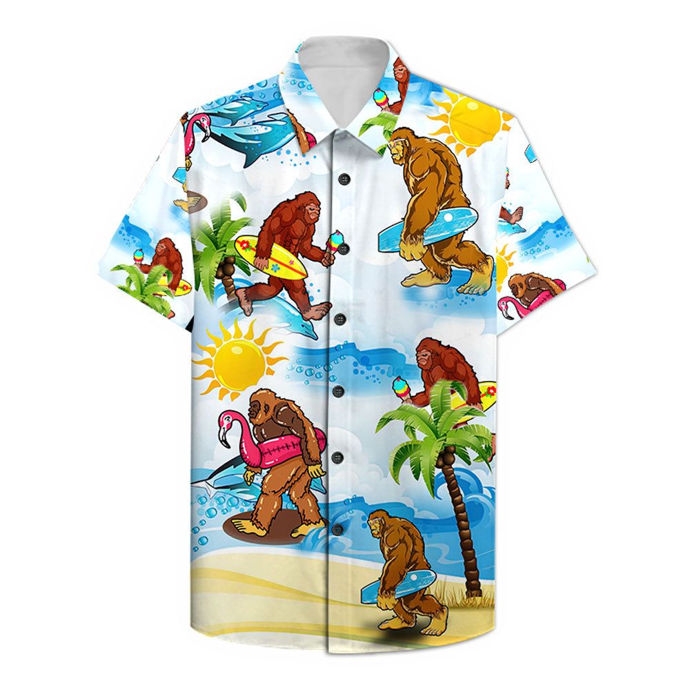 Bigfoot Surfing Hawaii Shirt Ha54352