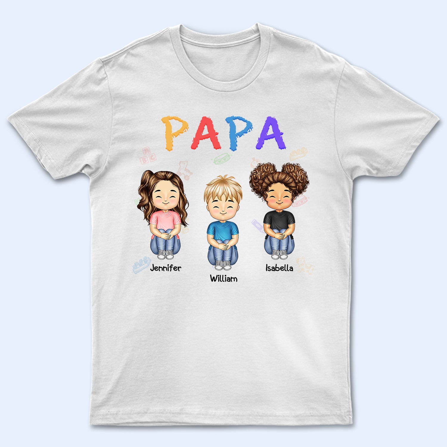 Nana Papa Mom Daddy – Gift For Mother, Father, Grandma, Grandpa – Personalized Custom T Shirt