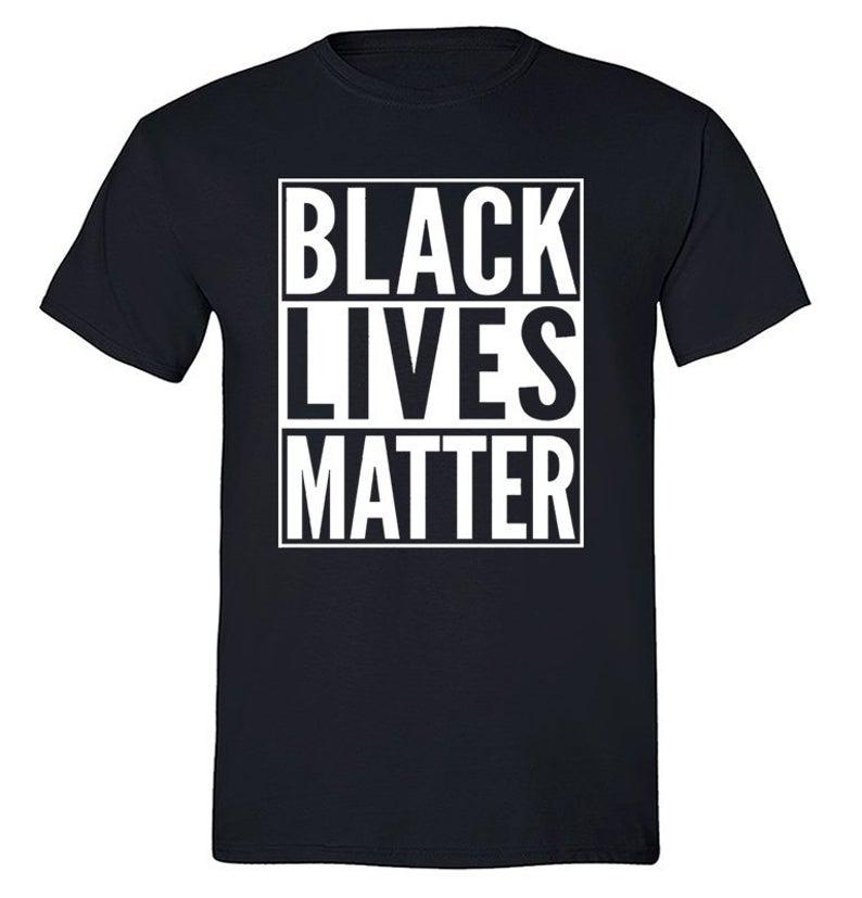 Xtrafly Apparel Men’S Black Lives Matter White Font Blm Protest Unisex Political Gift Men’S Crewneck T-Shirt