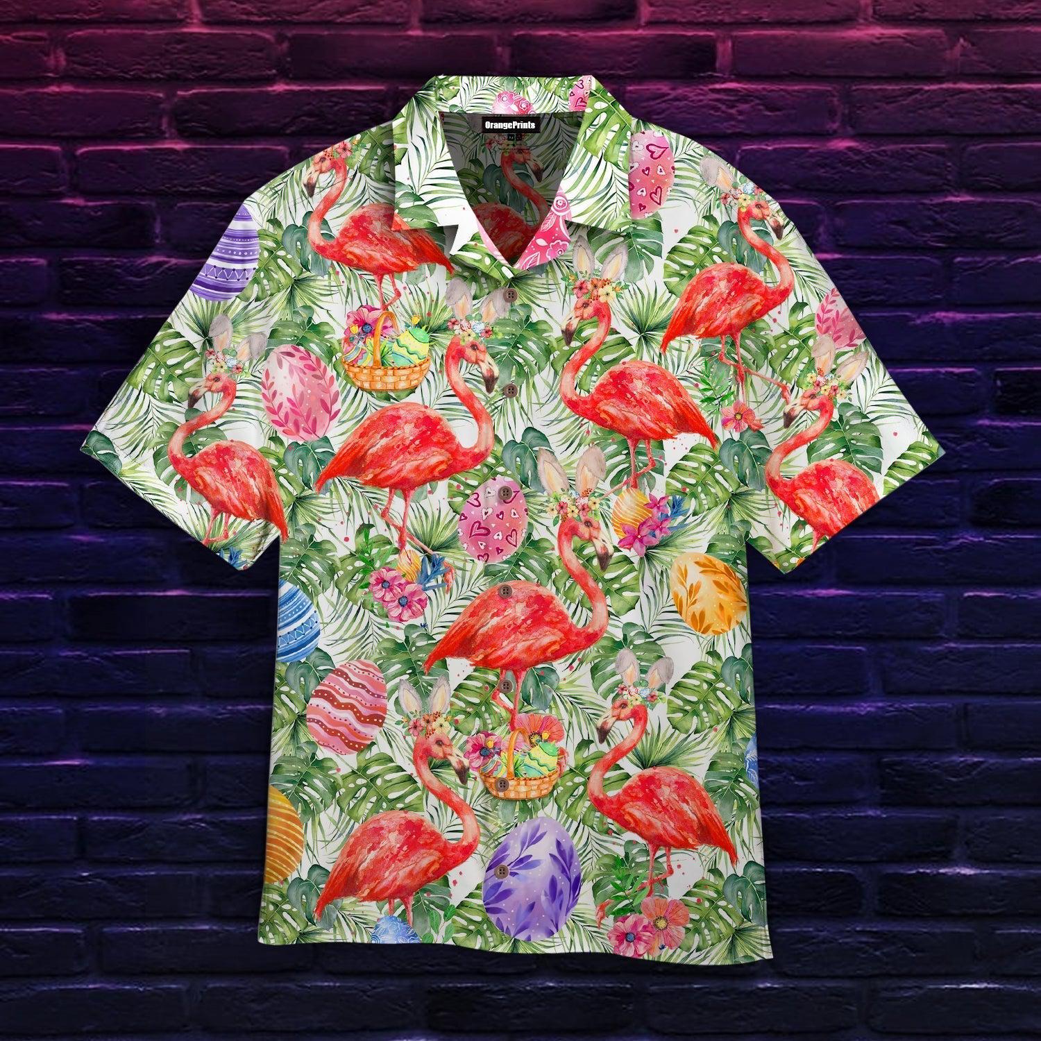 Tropical Flamingo Easter Eggs Hawaii Shirt For Men Women Ha54023