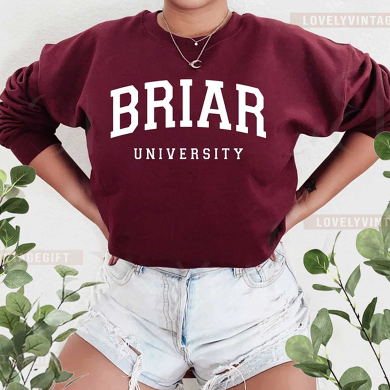 Briar University Crewneck Sweatshirt Kawaii Clothes Korean Oversized Hoodie Designer Sweatshirts Women Jumper Black Hoodies alx