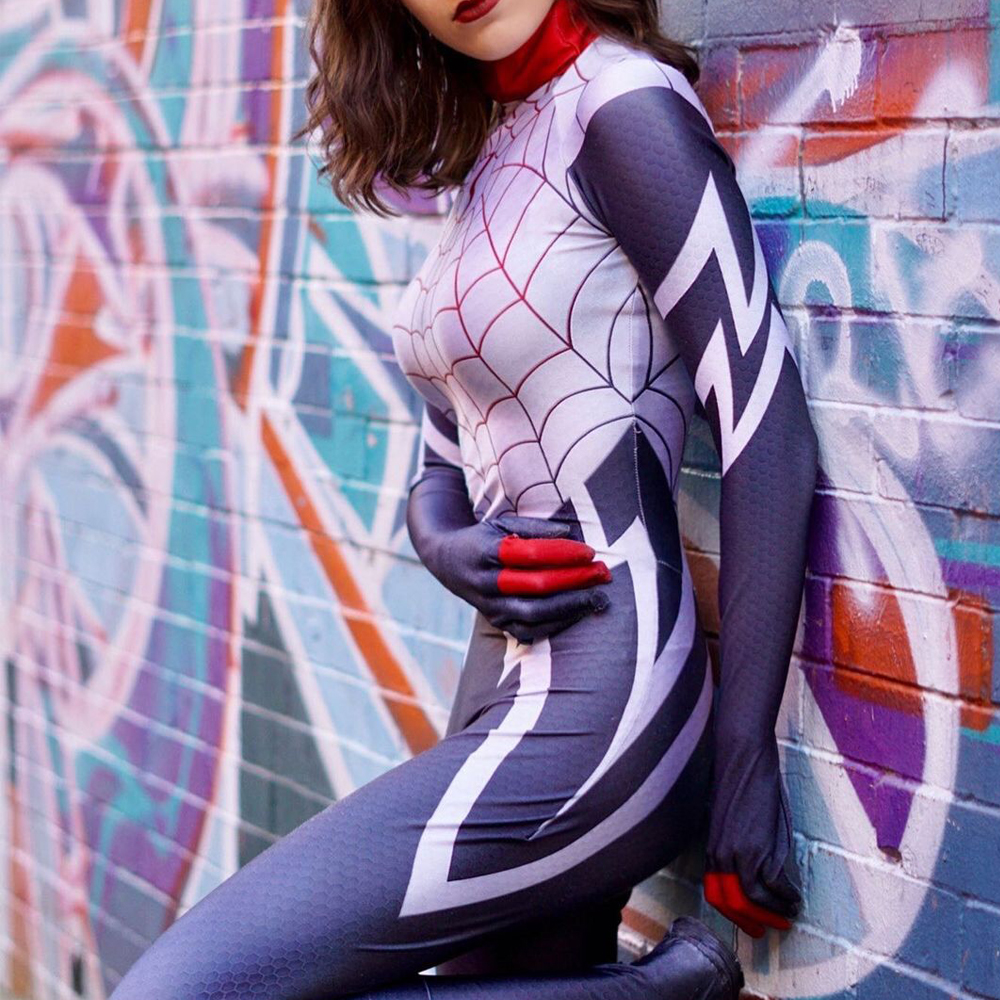 2020 Halloween Costumes for Women Superhero Movie Cindy Moon Costumes Cosplay Spider Silk Cosplay Bodysuit alx