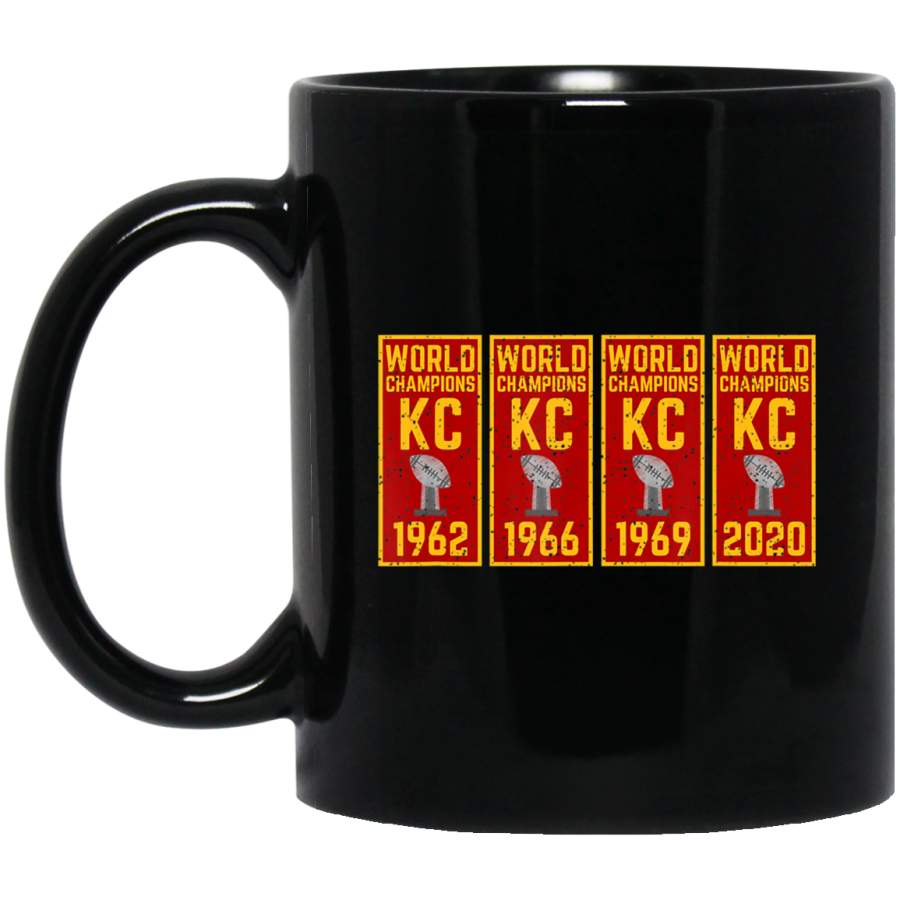 Kansas City Football KC Faithful 2020 Title Banner Champions Black Mug