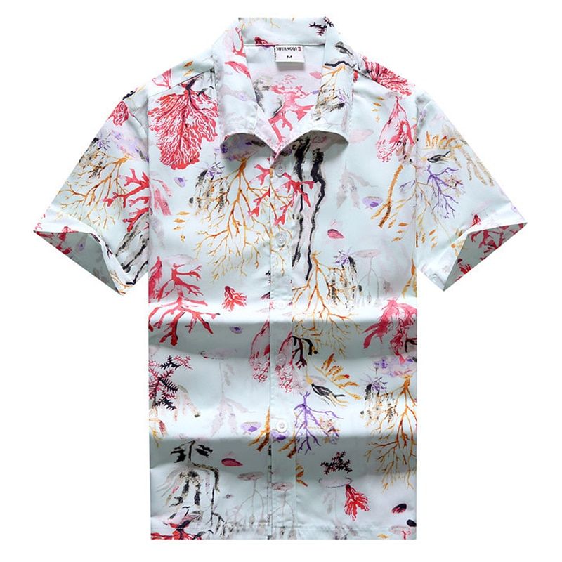 Floral White Unique Design Unisex Hawaii Shirt For Men And Women Ha9362