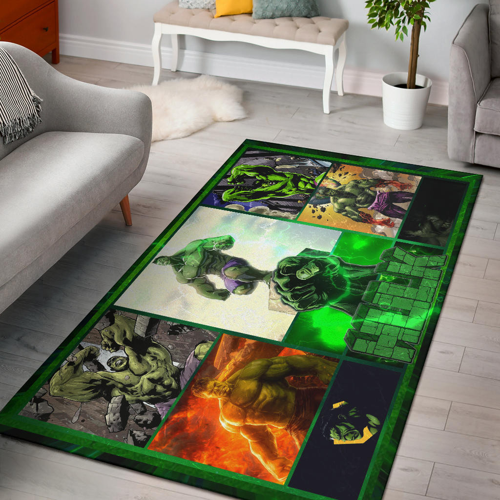 Angry Hulk The Incredible Hulk Area Rug Movie Home Decor Custom For Fans Nt042201