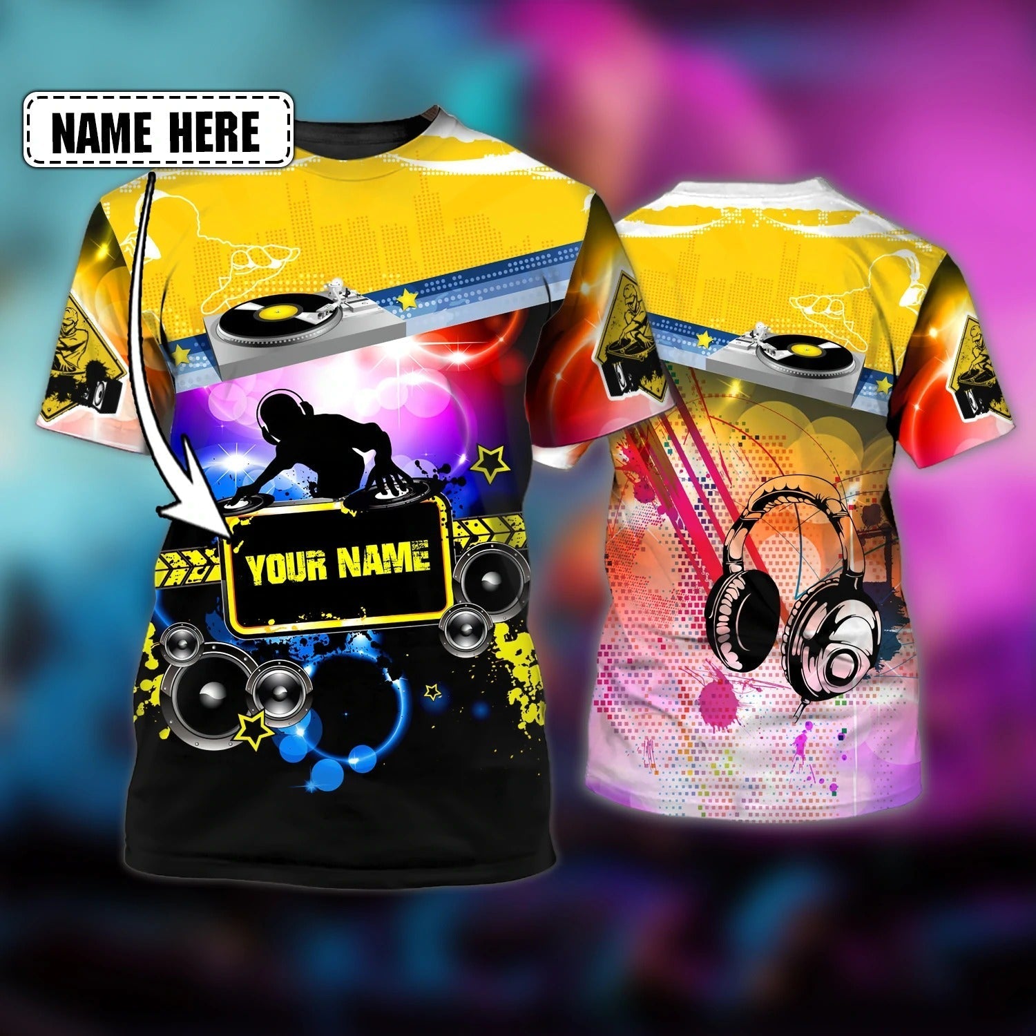 Personalized 3D Full Printing Dj T Shirt, Playing Dj Shirt, Cool Musican Shirt, Nonstop Tshirt, Best Gift For A Dj