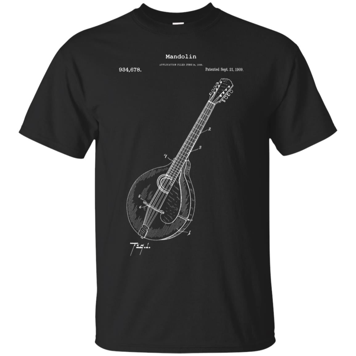 Vintage Mandolin Blueprint Shirt – Irish Banjo Dulcimer Tee