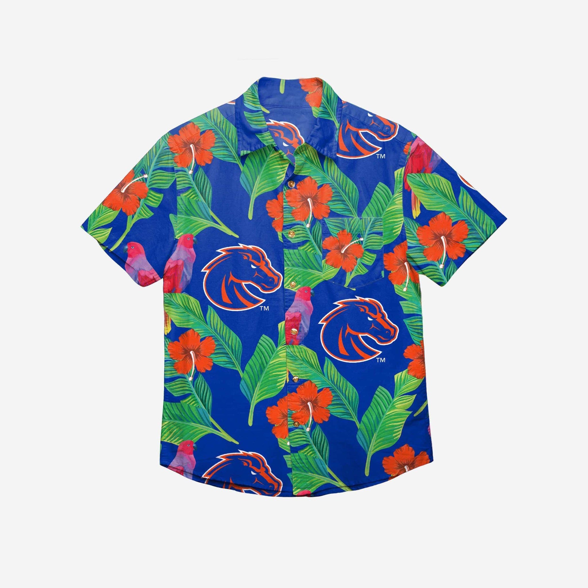 Boise State Broncos Floral Button Up Hawaii Shirt Ha83958