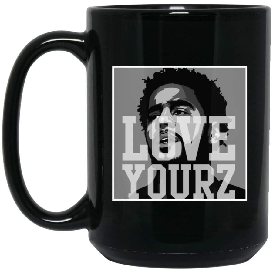 J Cole Love Yourz BM15OZ 15 oz. Black Mug