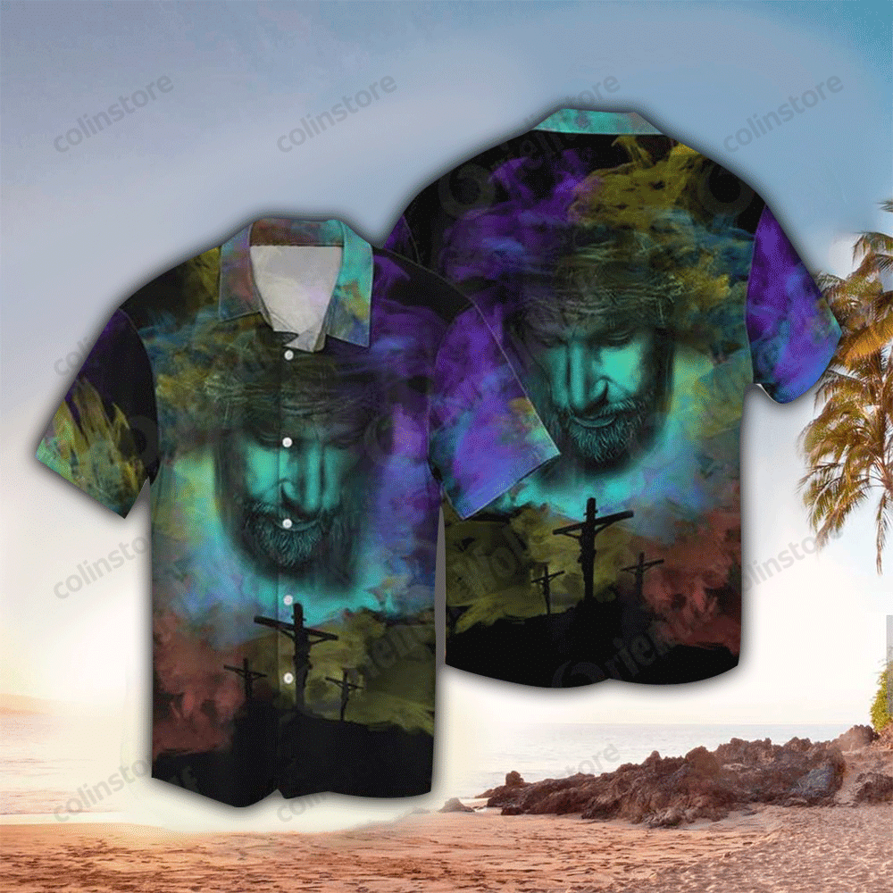 Jesus Water Color Hawaii Shirt Aloha Ha75699