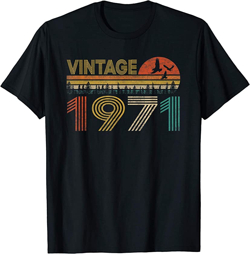 50 Years Old Gifts Vintage Retro 1971 Birthday 50th Birthday T-Shirt