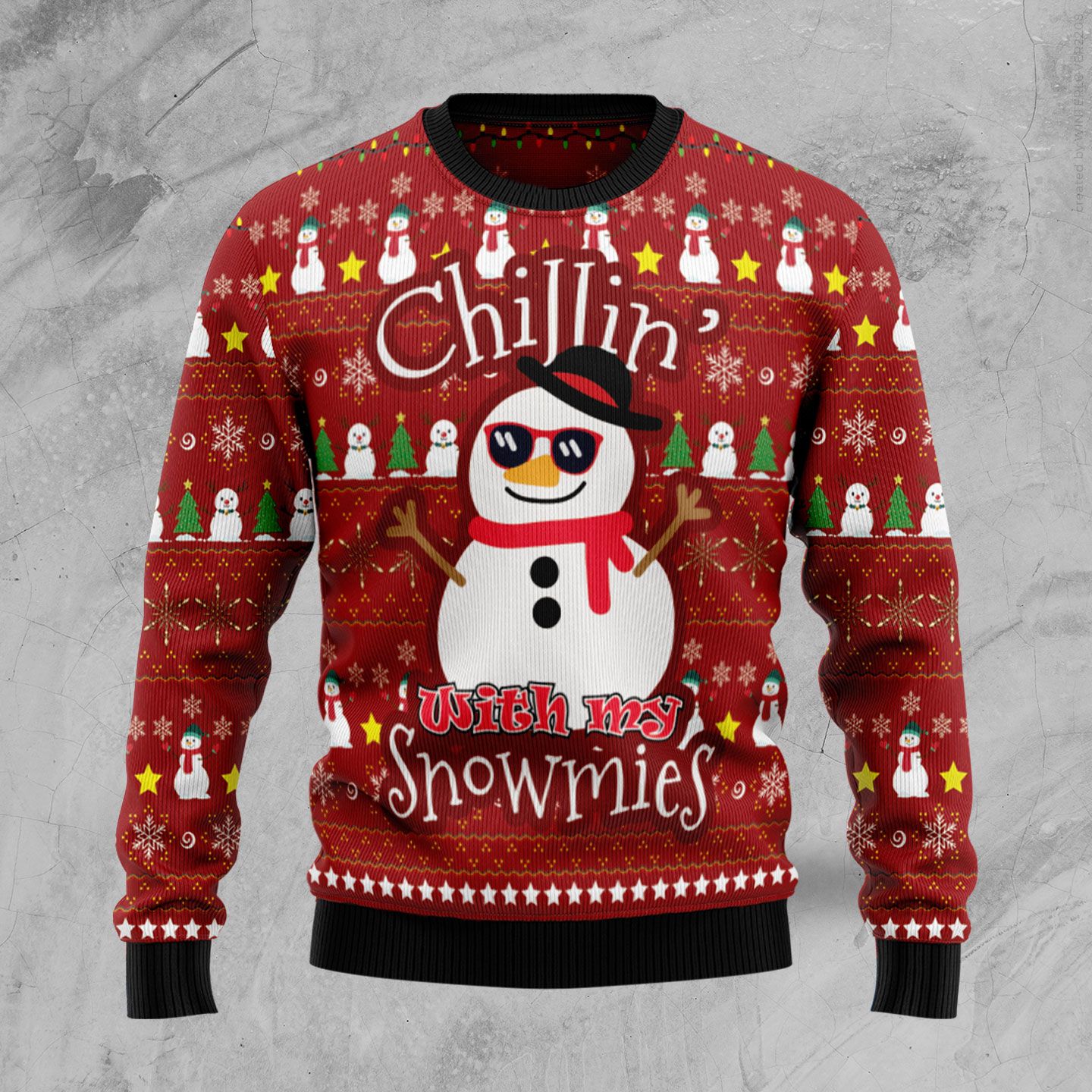 Christmas Chillin With My Snowmies Ugly Christmas Sweater | For Men & Women | Adult | Us5840