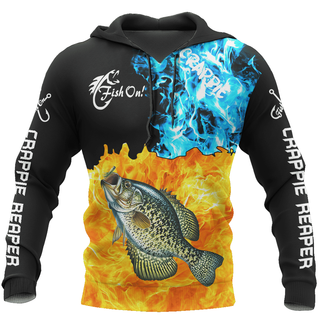 Fish Reaper Crappie On Fire All Over Printed Hoodie For Men And Women Hc55