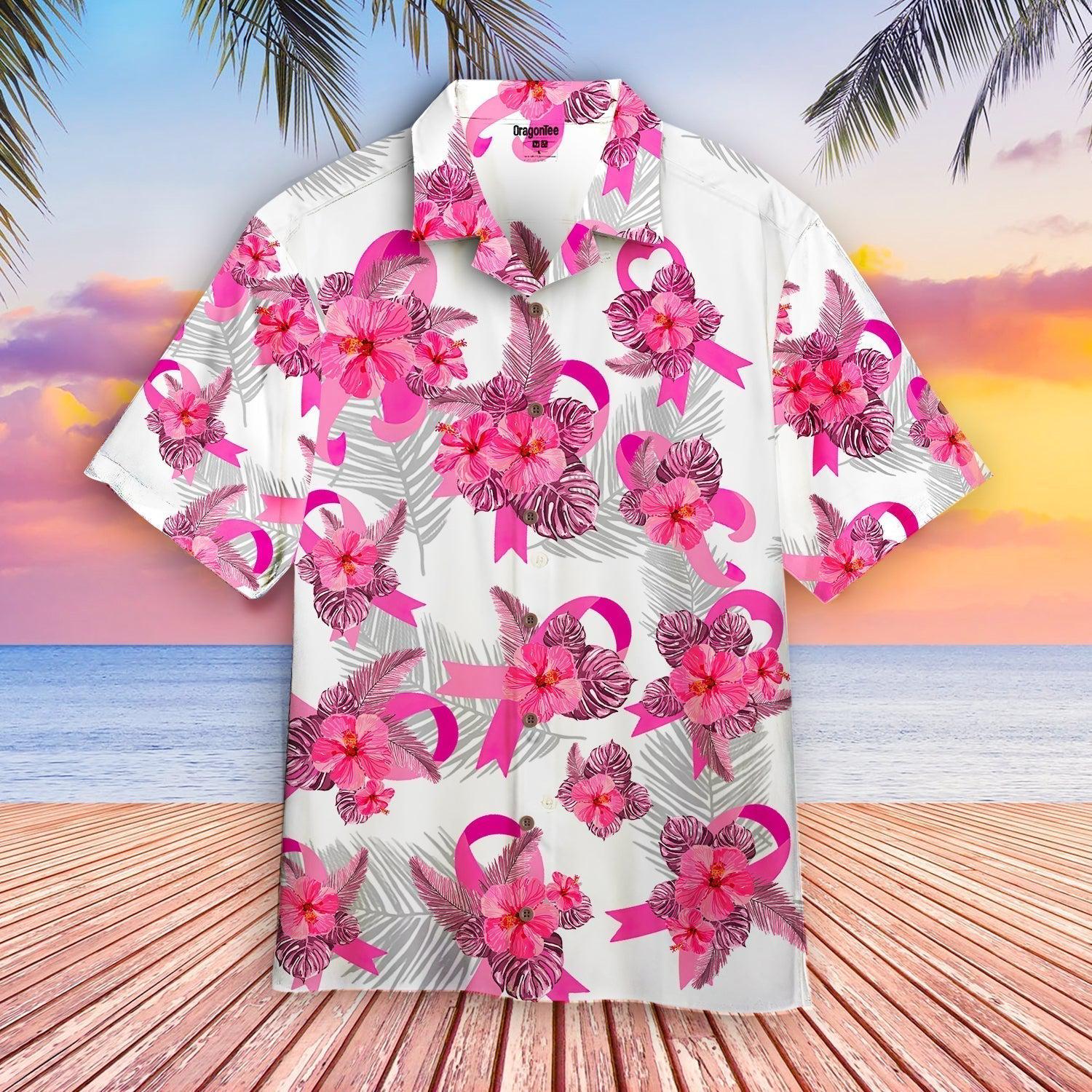 Breast Cancer Awareness Tropical Aloha Hawaii Shirts For Men Women Ha44908