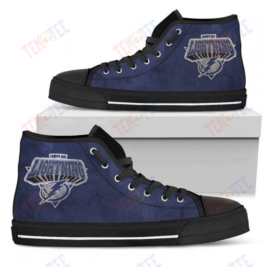 Mens Womens Tampa Bay Lightning High Top Shoes 3D Simple Logo Shoes TMT514