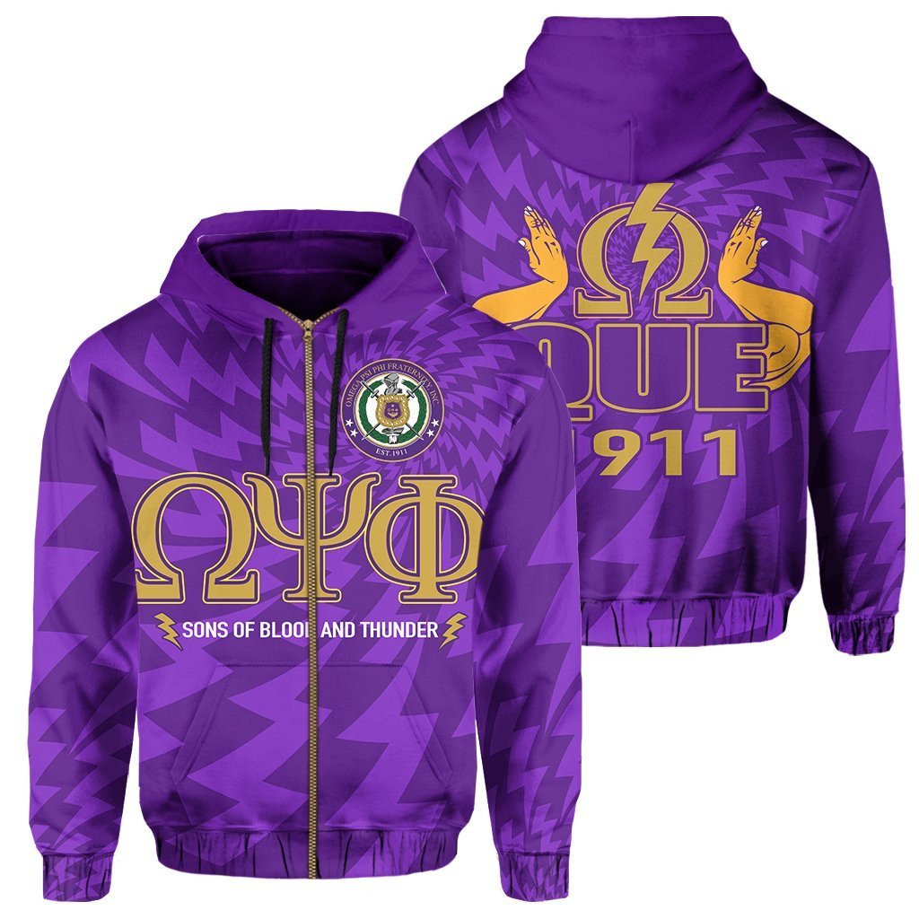 Fraternity Hoodie – Omega Psi Phi Que Zip Hoodie – Vergors Store