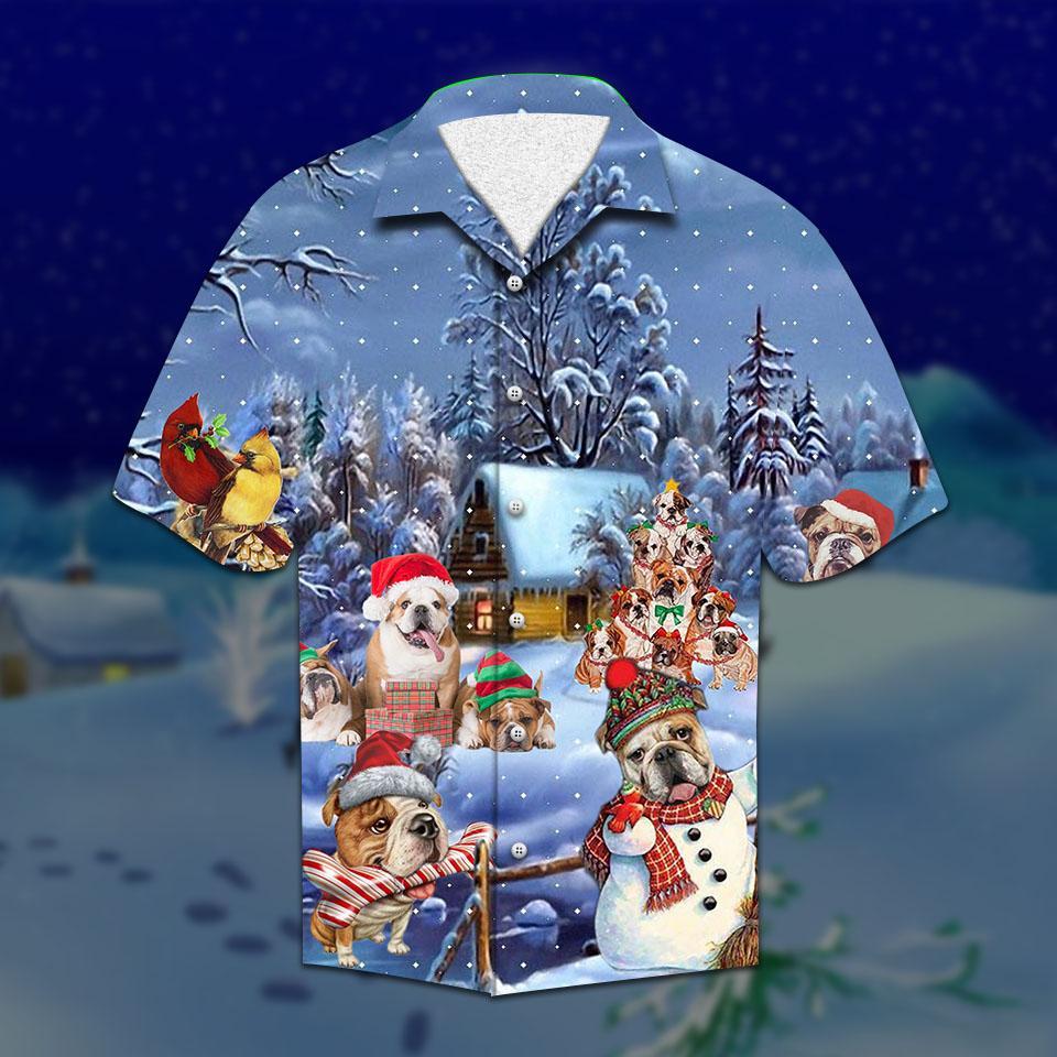 Bulldog Christmas Hawaii Shirt For Men Women Ha47166