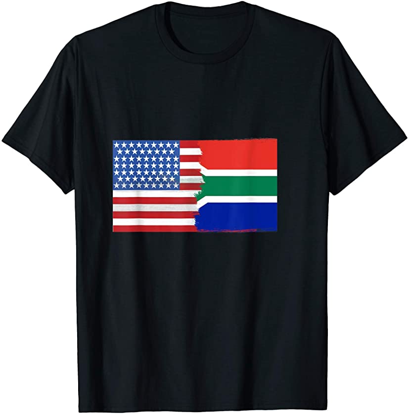 South African American Half South Africa Half America Shirt T-Shirt