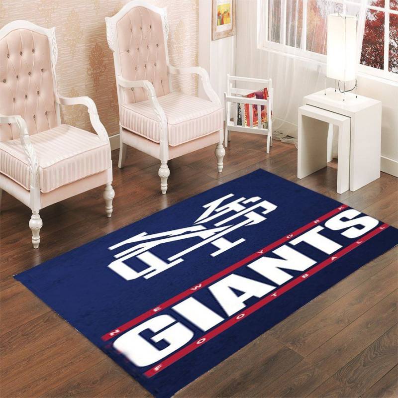 NEW YORK GIANTS FOOTBALL LIVING ROOM CARPET RUGS