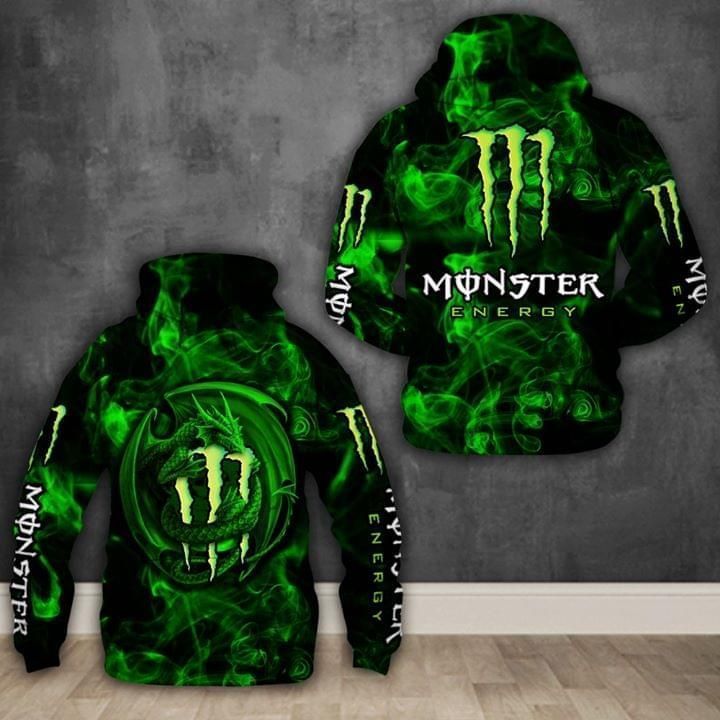 Monster Energy Dragon Bat Green 99537 Unisex 3D Zip up Hoodie Jacket T-shirt