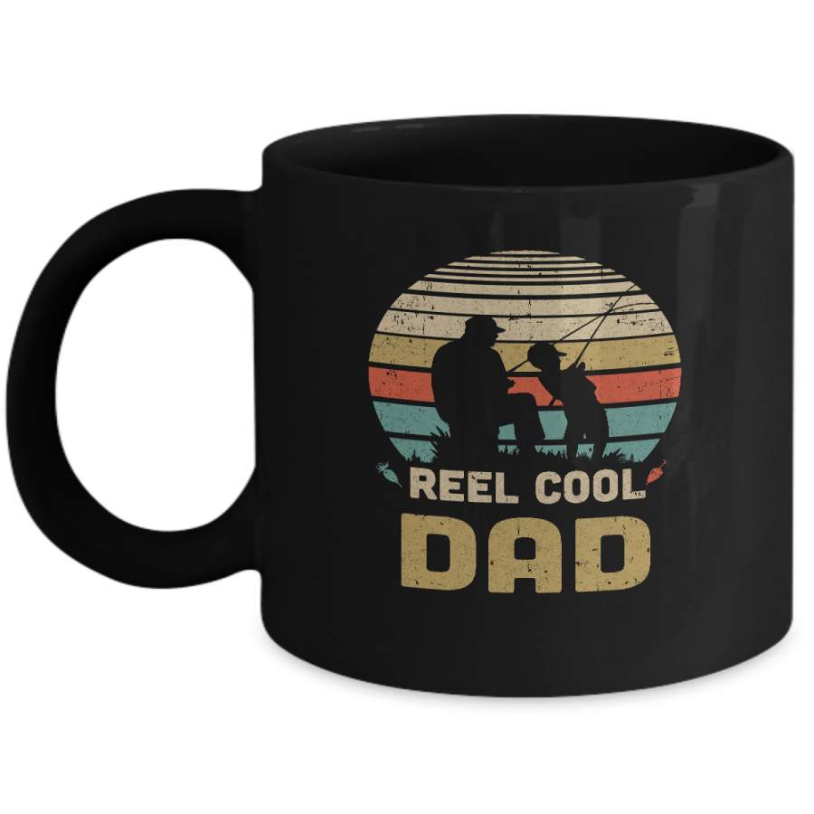 Vintage Father’s Day Gift Reel Cool Dad Fishing Mug