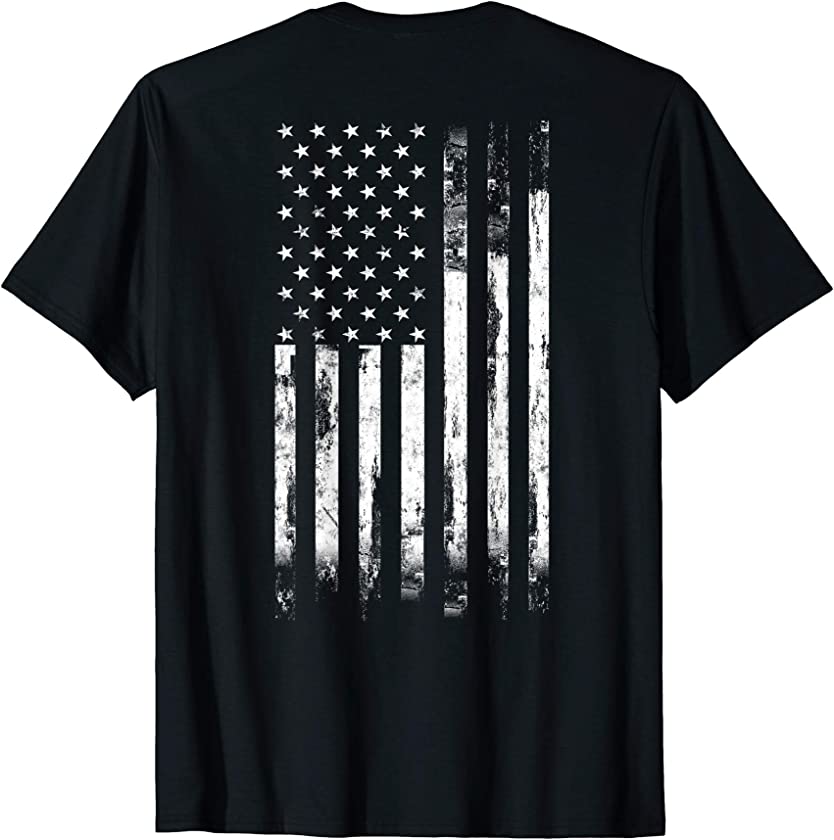 Vintage Style Patriotic gift Distressed America USA Flag T-Shirt