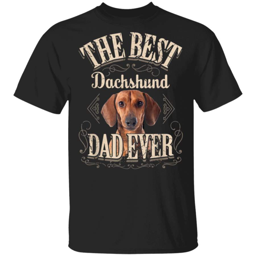 Mens Funny Weiner Dog Gifts for Men  Best Dachshund Dad Ever TShirt