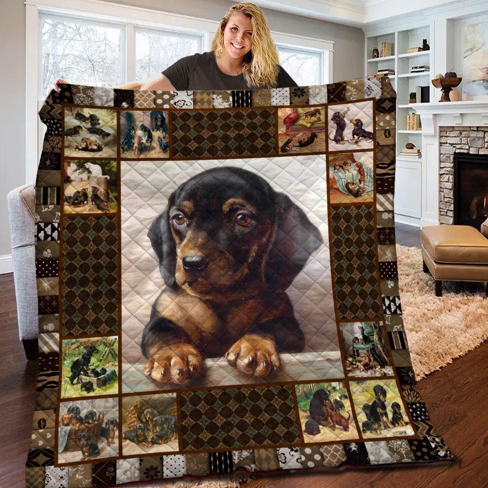 Dachshunds Puppy Dachshund Doxie Wiener Dog Lovers Cl291220291Mi Quilt Blanket